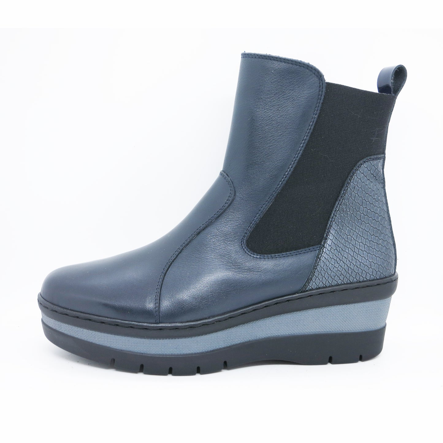 Notton 1257 122 Navy Zip Chelsea Boots