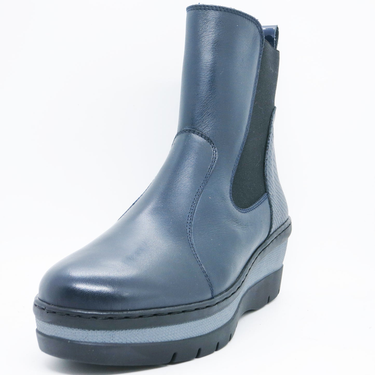 Notton 1257 122 Navy Zip Chelsea Boots