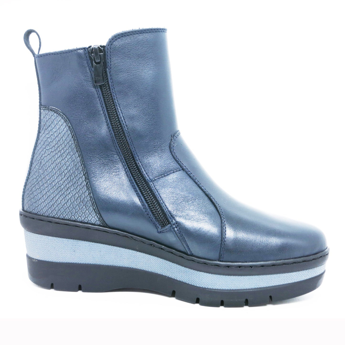 Notton 1257 122 Navy Zip Chelsea Boots