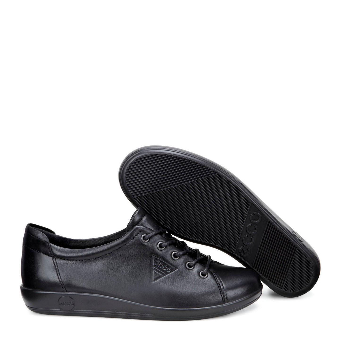 Ecco 206503 56723 Soft 2.0 Black Trainers with Black Soles