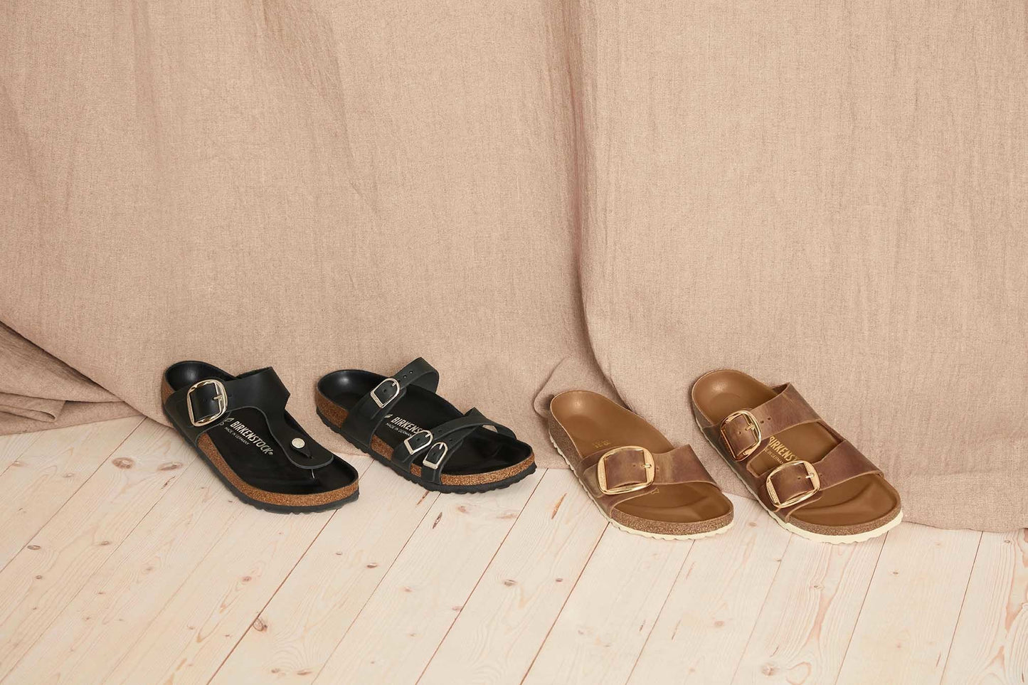 Birkenstock 1006525 Madrid Big Buckle Natural Leather Oiled Cognac Sandals