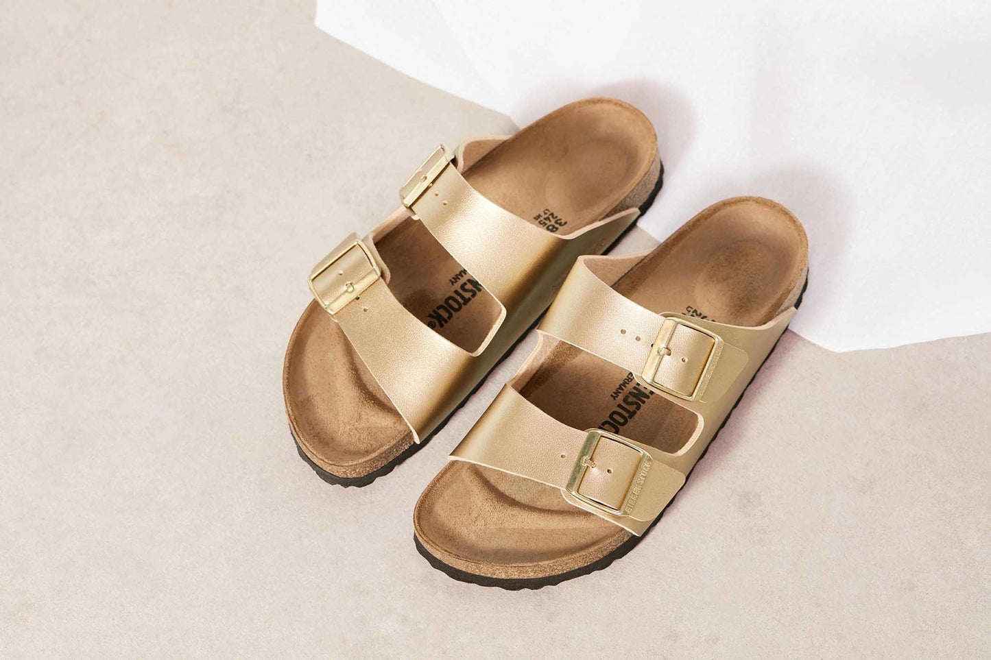 Birkenstock 1016111 Arizona BS Gold 2 Strap Sandals