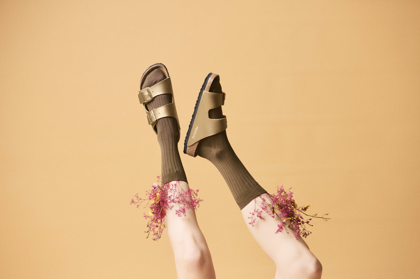 Birkenstock 1016111 Arizona BS Gold 2 Strap Sandals