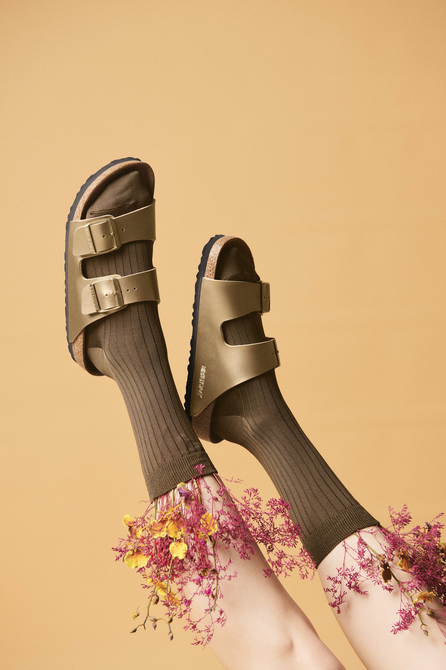 Birkenstock 1016111 Arizona BS Gold 2 Strap Sandals
