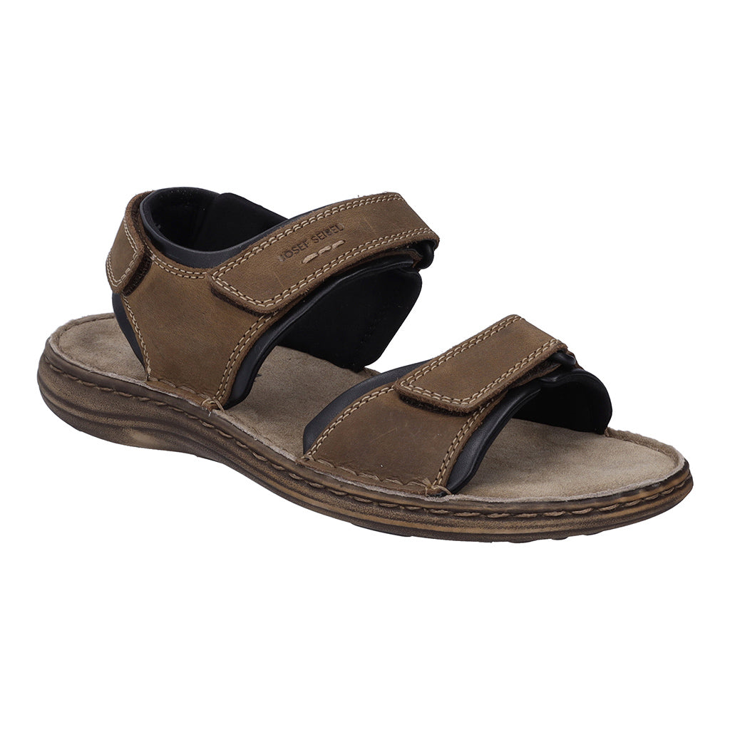 Josef Seibel 27309 TE86 301 Vincent 09 Crazy Horse Light Brown Combi Velcro Sandals