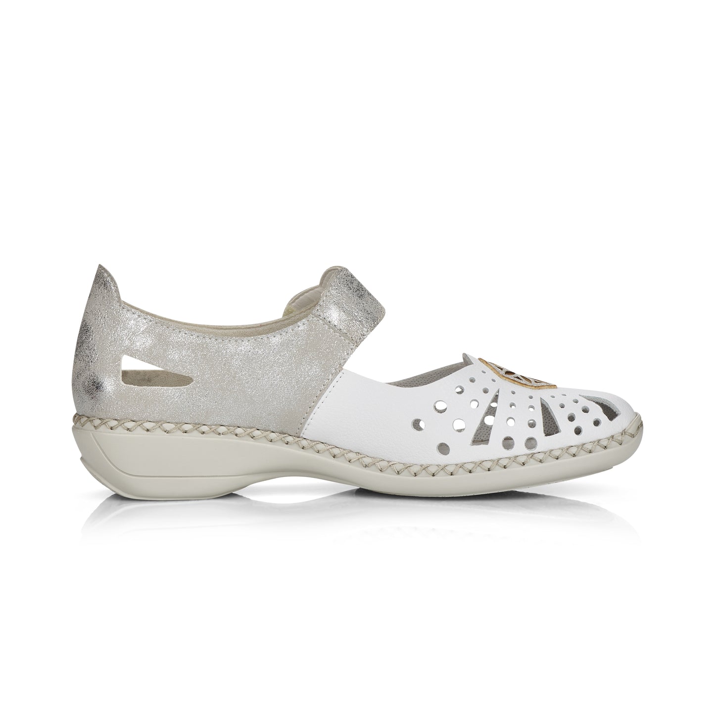 Rieker 41368-80 White & Silver Shoes