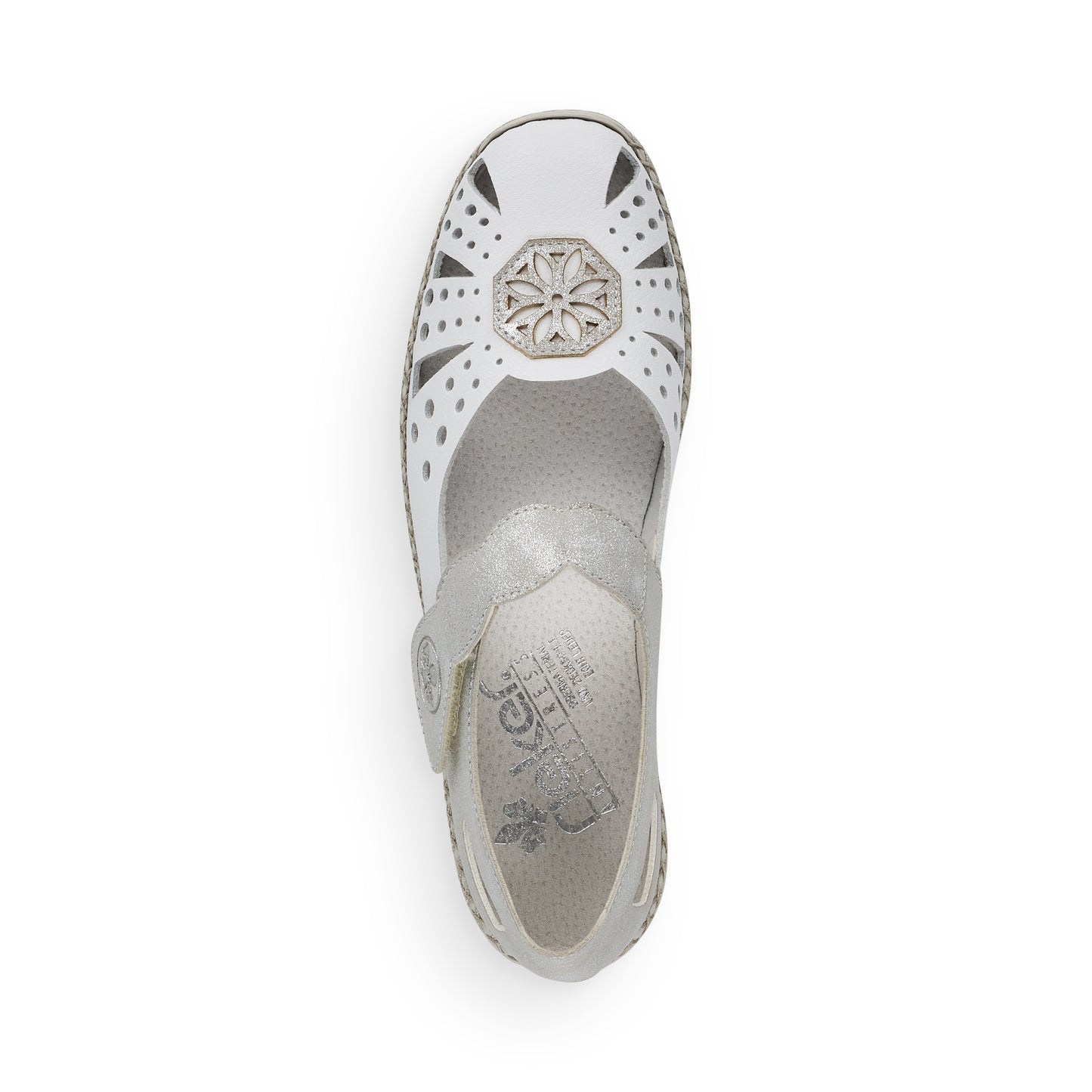 Rieker 41368-80 White & Silver Shoes