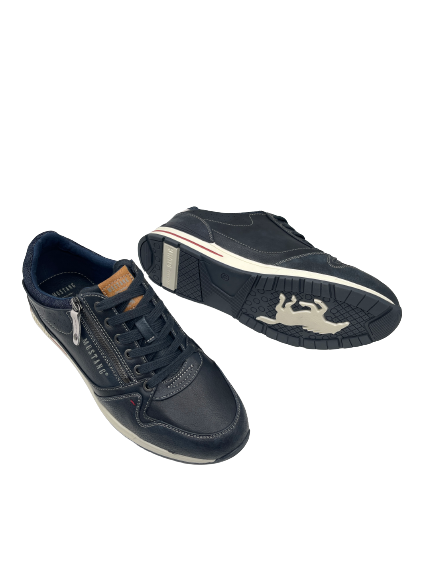 Mustang 4154-313-820 Navy Trainers with Zip