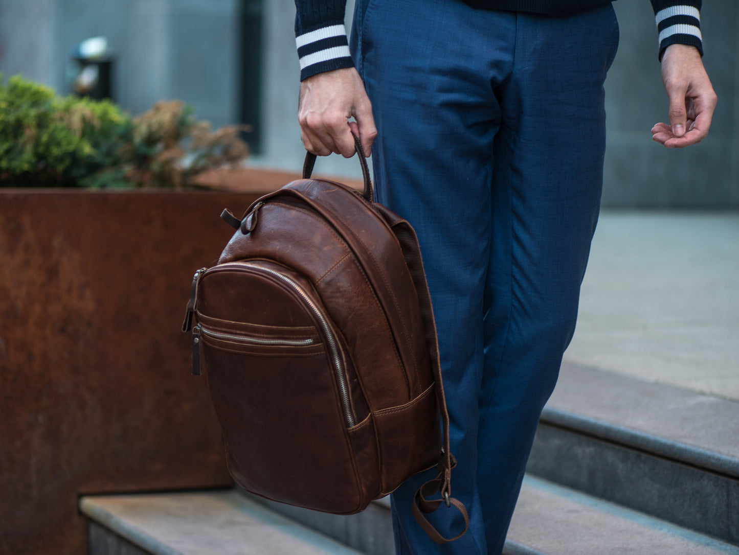 Ashwood Leather 4555 Tan/Brown Milled VT Rucksack