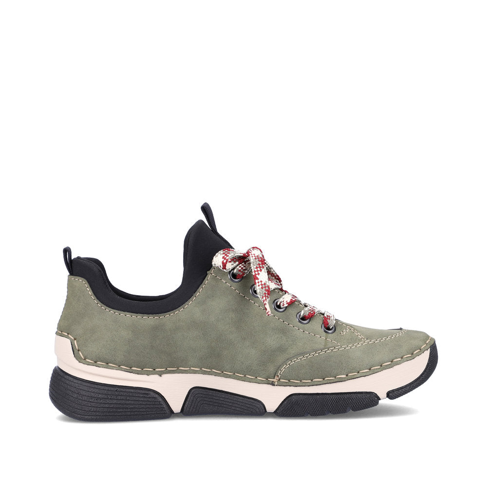 Rieker 45973-54 Khaki Green & Black Sneakers
