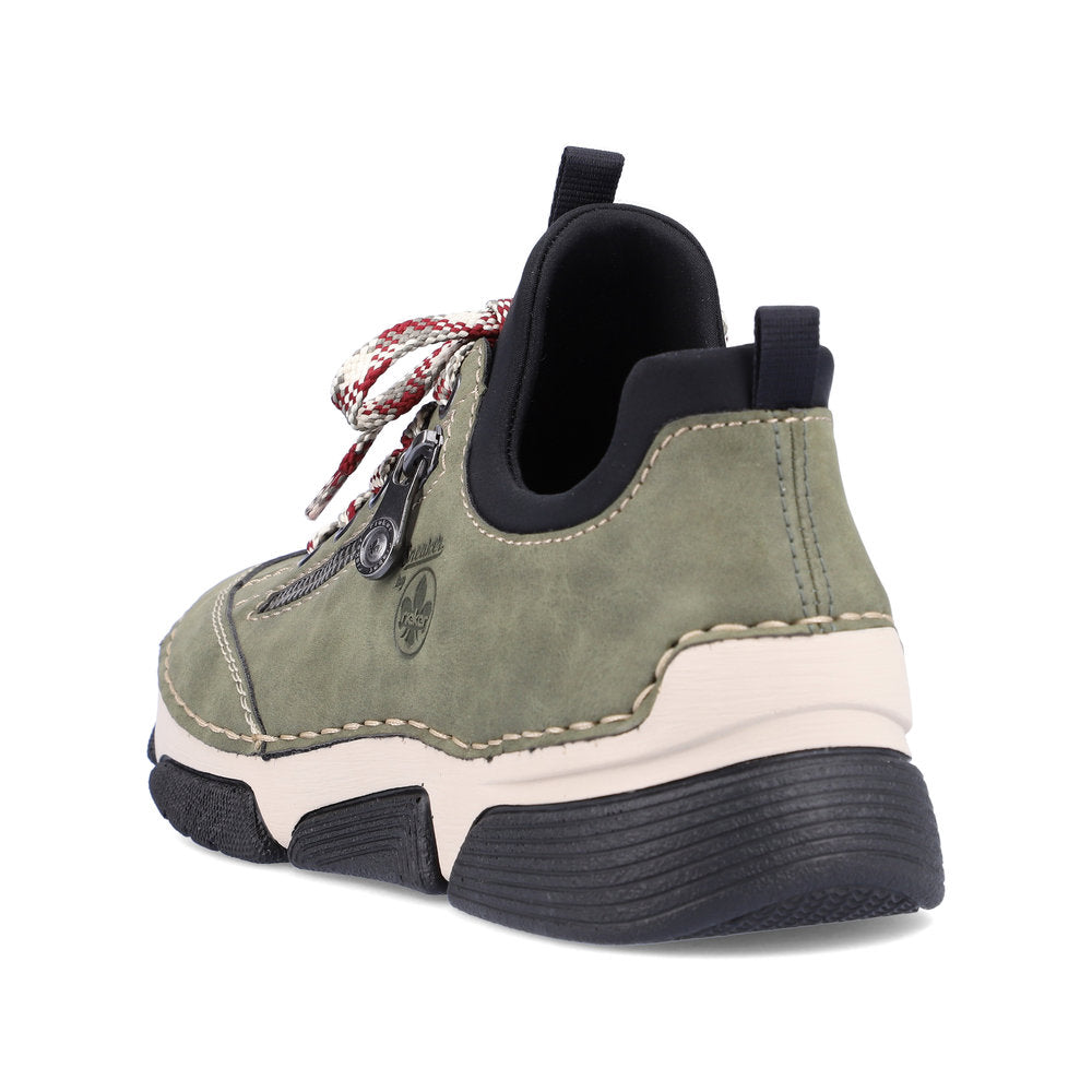 Rieker 45973-54 Khaki Green & Black Sneakers