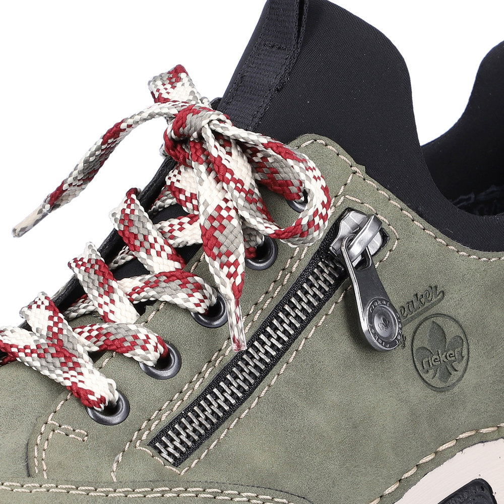 Rieker 45973-54 Khaki Green & Black Sneakers