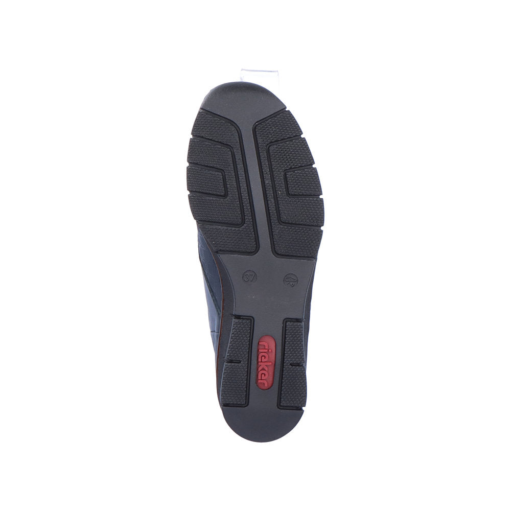 Rieker 53760-14 Navy Blue Velcro Wedge Shoes
