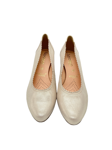 Bioeco by ARKA 5527 1097 Beige Sparkle Leather Court Shoes