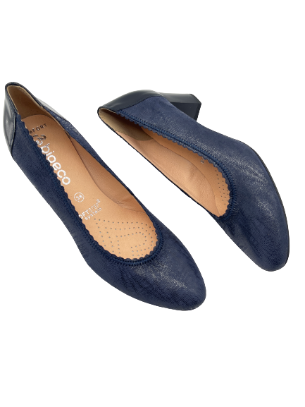 Bioeco By ARKA 5527 1235+0355 Navy Leather/Patent Heels