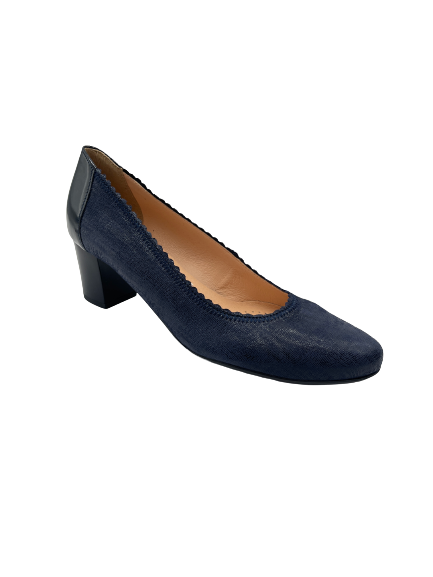 Bioeco By ARKA 5527 1235+0355 Navy Leather/Patent Heels