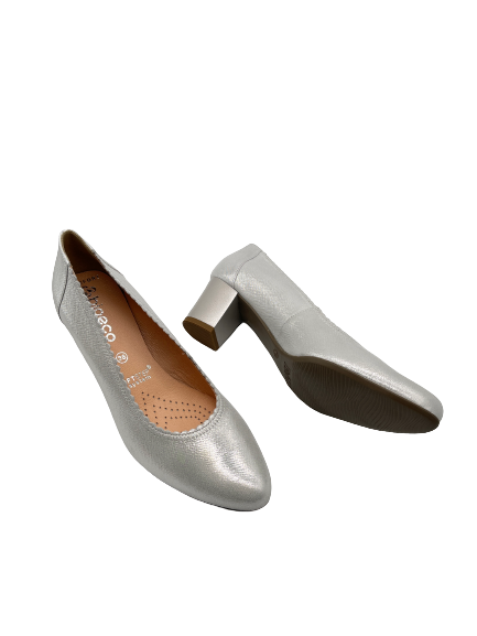 Bioeco by Arka 5527 2103 Silver Shimmer Leather Heels
