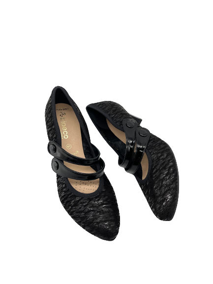 Bioeco by ARKA 5536 1627+0083 Black Leather and Black Patent Heels