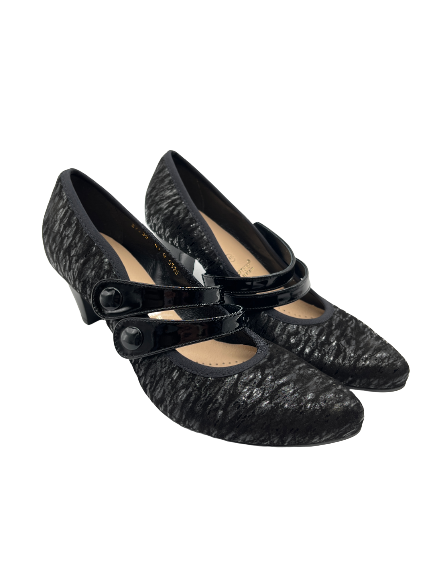 Bioeco by ARKA 5536 1627+0083 Black Leather and Black Patent Heels