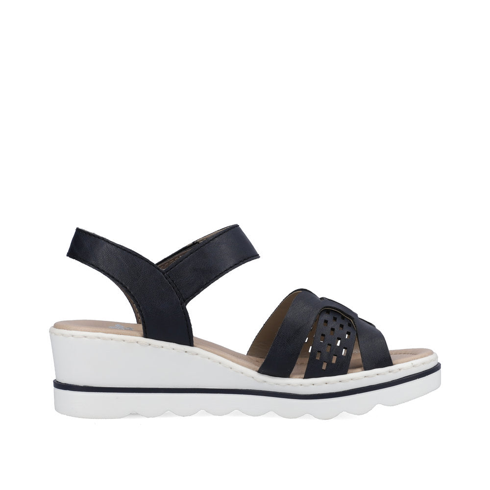 Rieker 67487-14 Navy Blue Sandals with Slingback Strap