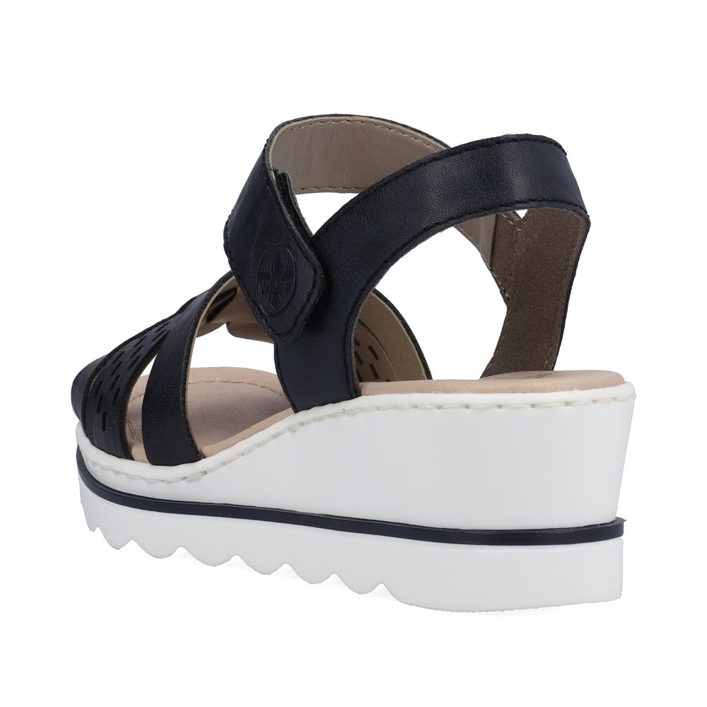 Rieker 67487-14 Navy Blue Sandals with Slingback Strap