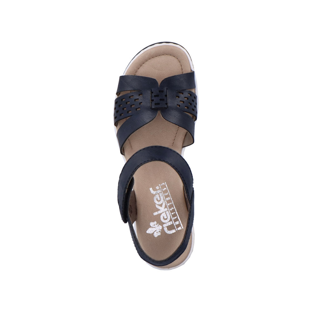 Rieker 67487-14 Navy Blue Sandals with Slingback Strap