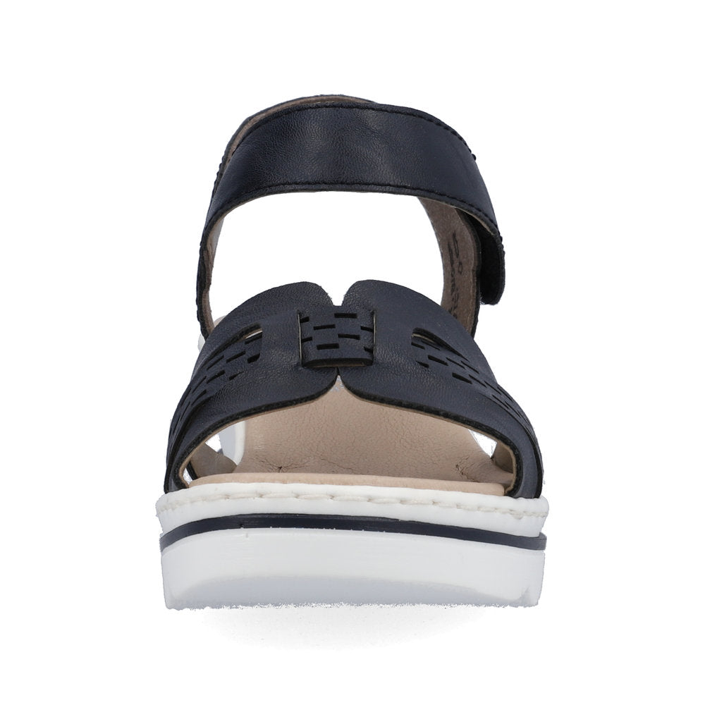 Rieker 67487-14 Navy Blue Sandals with Slingback Strap