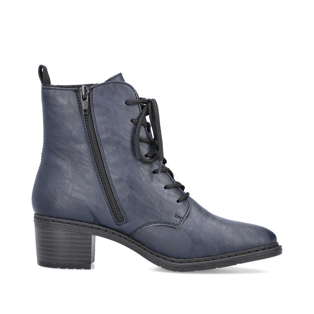 Rieker 70101-14 Ocean Navy Blue Lace Boots