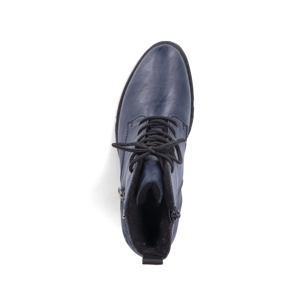 Rieker 70101-14 Ocean Navy Blue Lace Boots