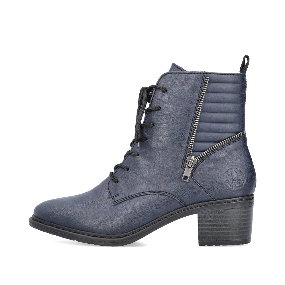 Rieker 70101-14 Ocean Navy Blue Lace Boots