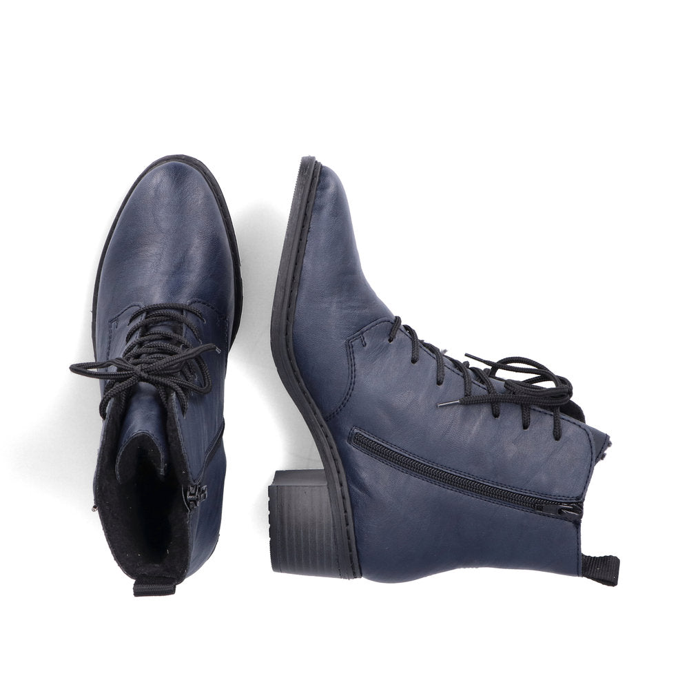 Rieker 70101-14 Ocean Navy Blue Lace Boots