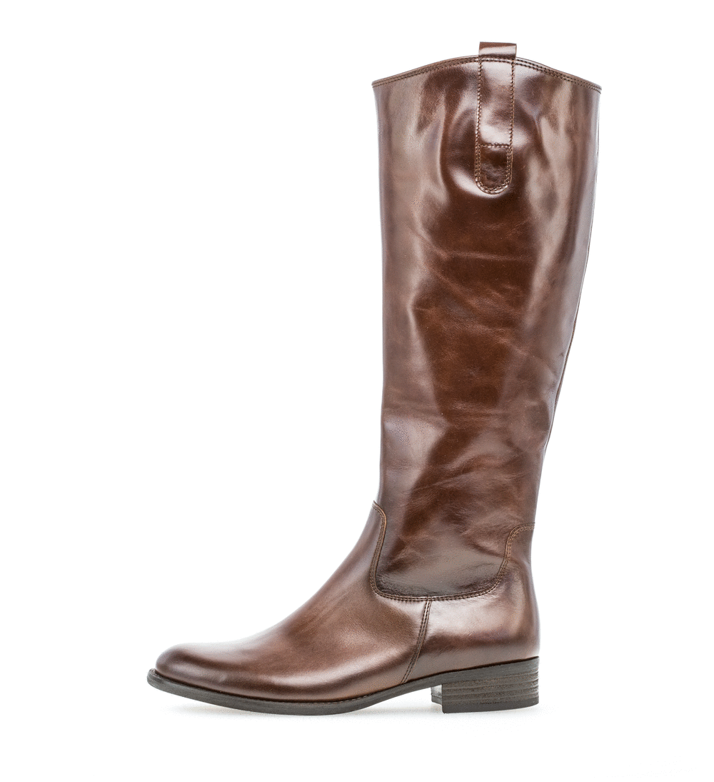 Gabor 71.649.24 Brown F Fit Knee High Boots M Shaft Width