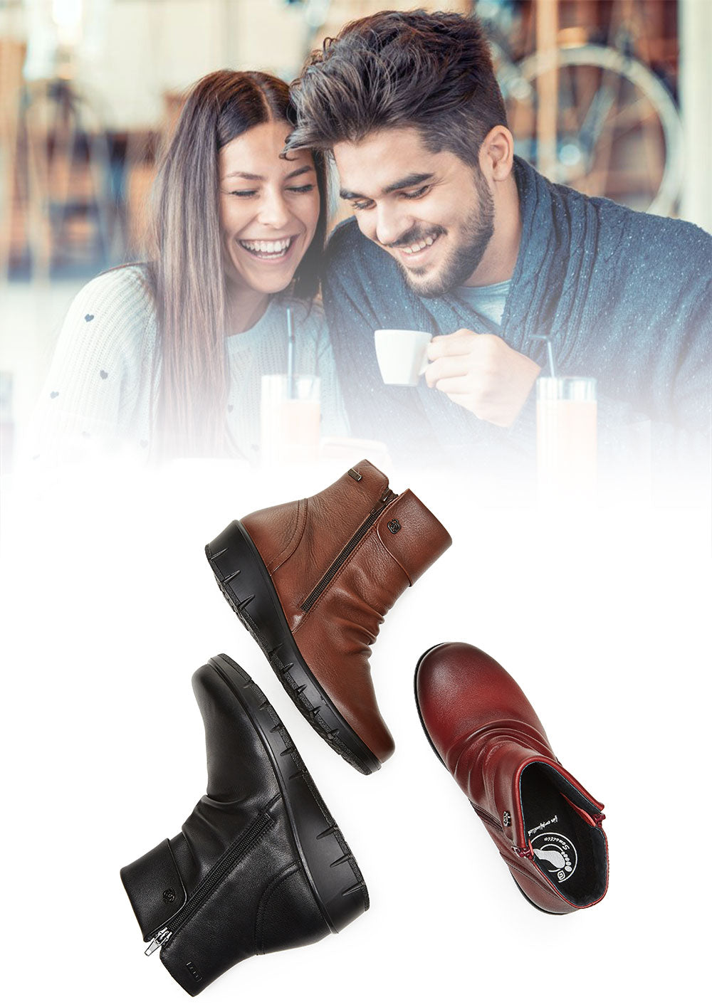 G Comfort 798-5 Medoc Burgundy/Wine Softnappa Tex Ankle Boots