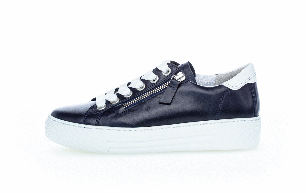 Gabor Comfort 86.465.66 Navy Blue & White Sneakers with Zip