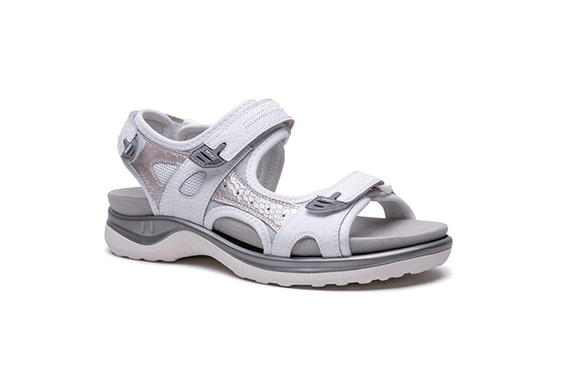 G Comfort 9051-1 White & Beige Combi Velcro Sandals
