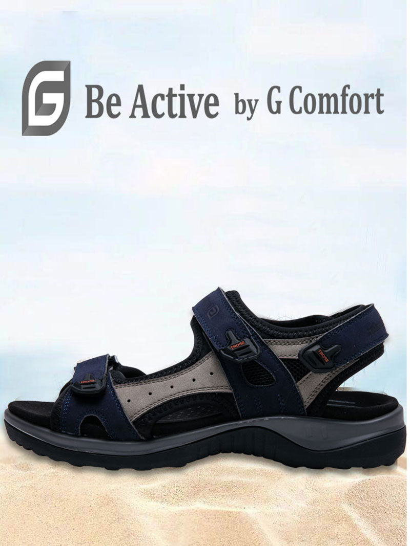 G Comfort 9051-1 Blue Combi Velcro Trekking Sandals