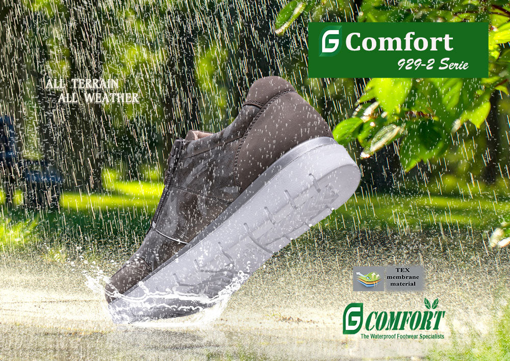 G Comfort 929-2 Grey Camo Combi Sneakers with Zip