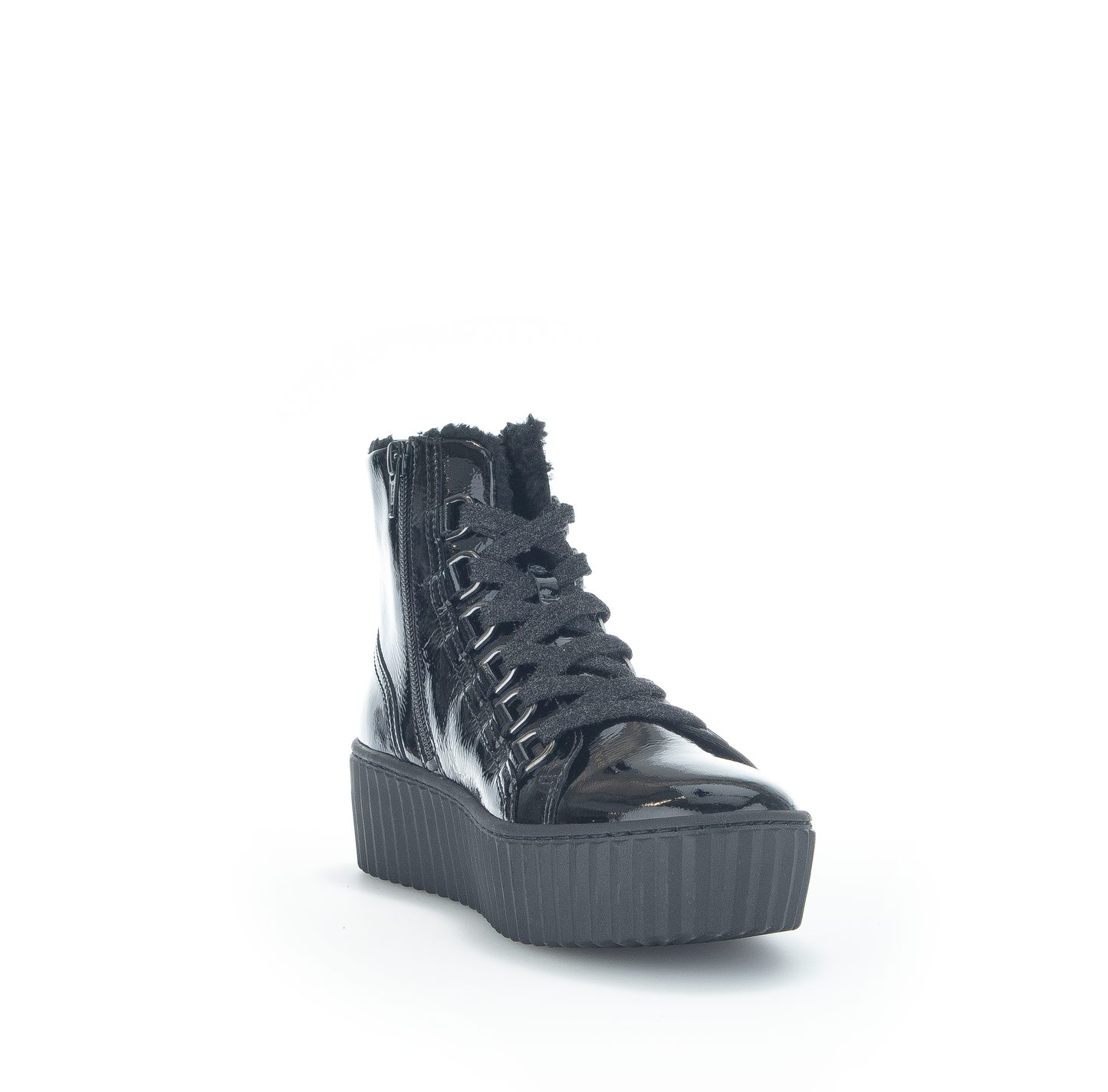 Gabor 93.713.70 Black Patent High Top Sneakers