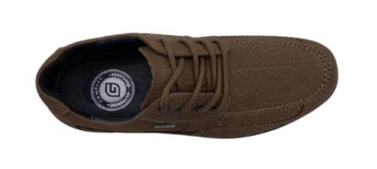 G Comfort A-7825 Coffee Nubuck Lace Up Shoes
