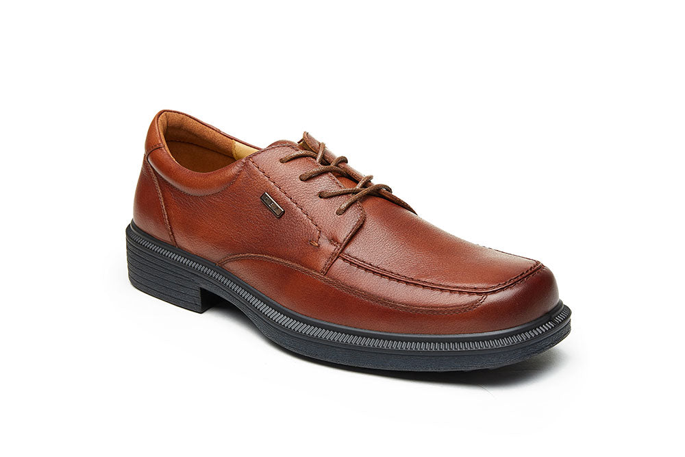 G Comfort A-996 Cognac Tan Tex Softnappa Lace up Shoes