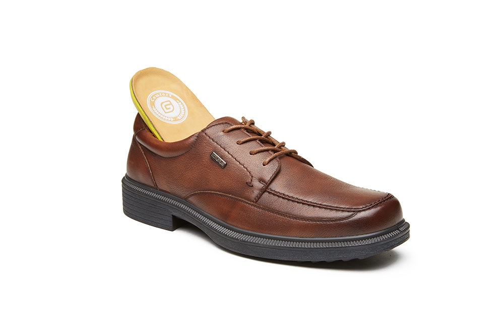 G Comfort A-996 Cognac Tan Tex Softnappa Lace up Shoes