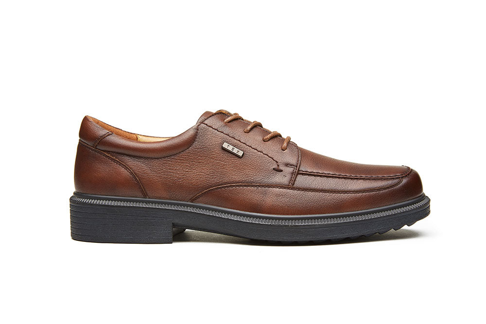 G Comfort A-996 Cognac Tan Tex Softnappa Lace up Shoes