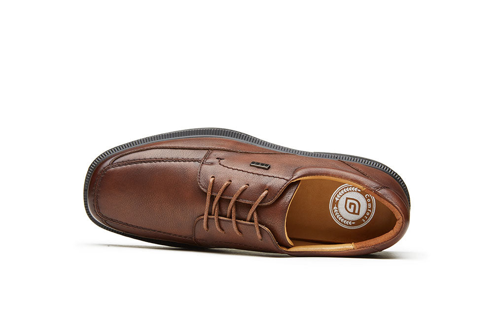 G Comfort A-996 Cognac Tan Tex Softnappa Lace up Shoes