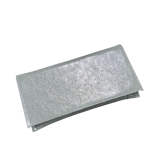 Metallic grey hotsell clutch bag