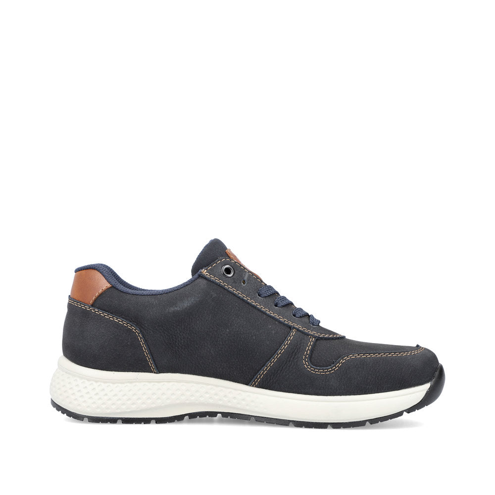 Rieker B7612-14 Navy Blue Nubuck Combi Lace Sneakers