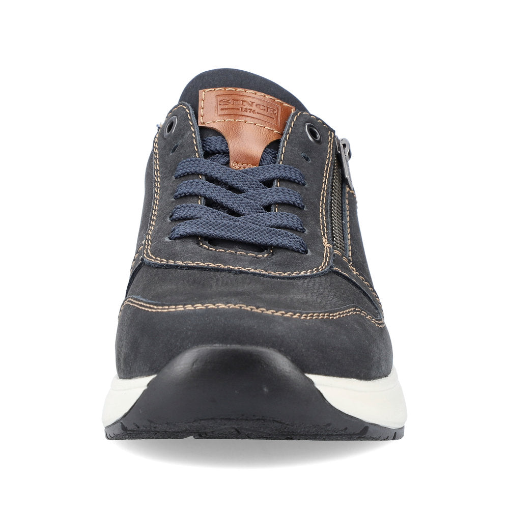 Rieker B7612-14 Navy Blue Nubuck Combi Lace Sneakers