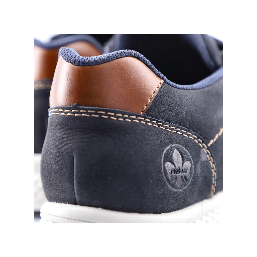 Rieker B7612-14 Navy Blue Nubuck Combi Lace Sneakers