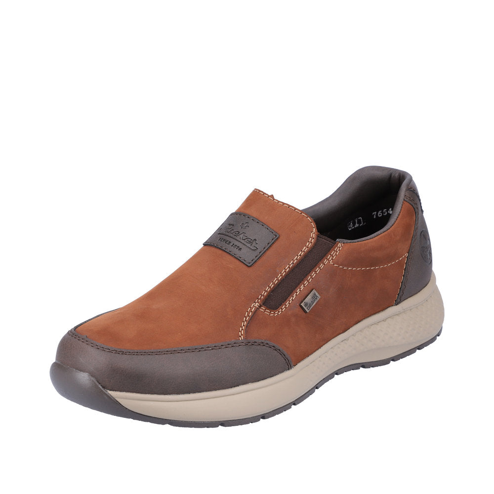 Rieker B7654-22 Tex Tan/Brown Casual Slip On Shoes