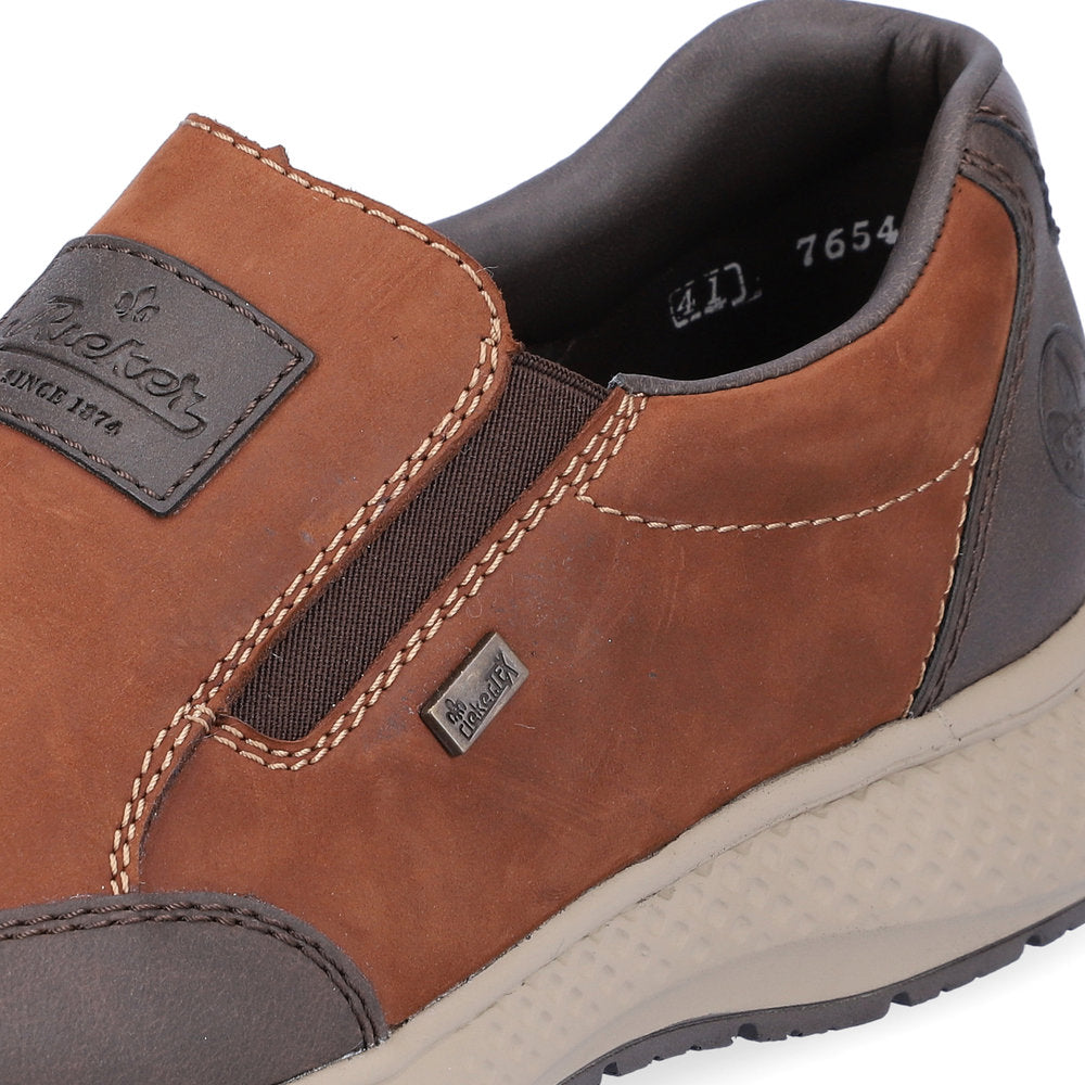 Rieker B7654-22 Tex Tan/Brown Casual Slip On Shoes