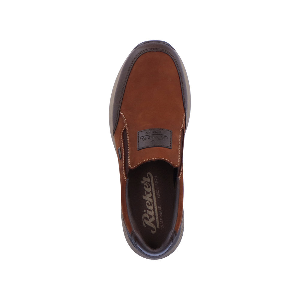 Rieker B7654-22 Tex Tan/Brown Casual Slip On Shoes